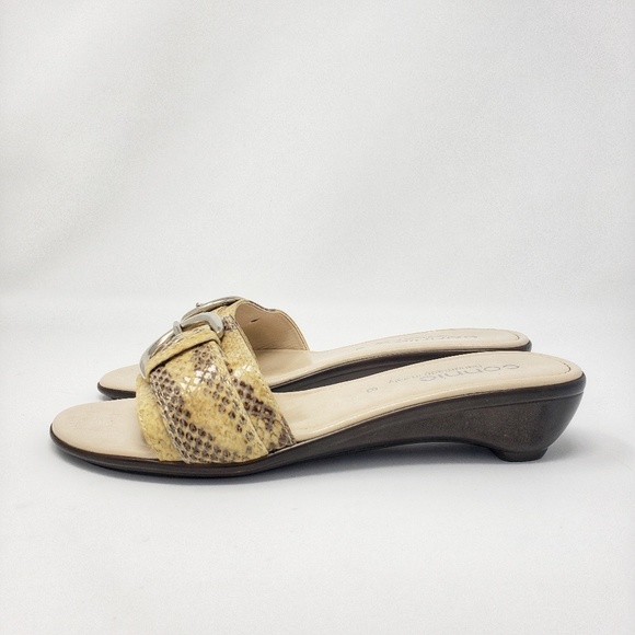 4/$25 Connie | Snakeskin Buckle Mule Wedges 6 - Picture 4 of 8